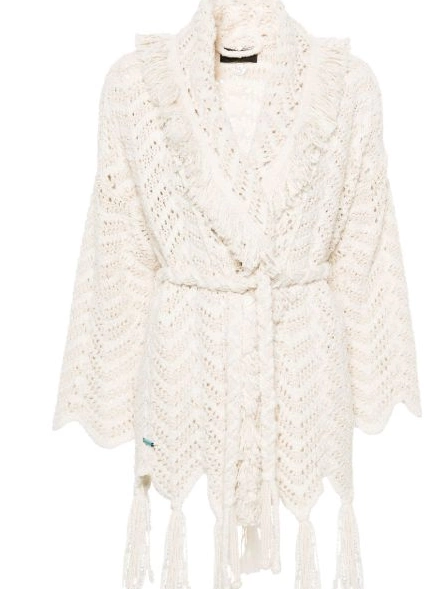 Affordable chevron-knit Women fringed Alanui cardigan 0714